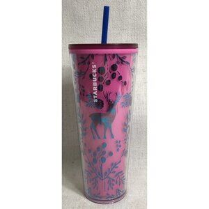 Starbucks 2022 Pink Enchanted Forest Color Changing 24oz Cold Venti Tumbler